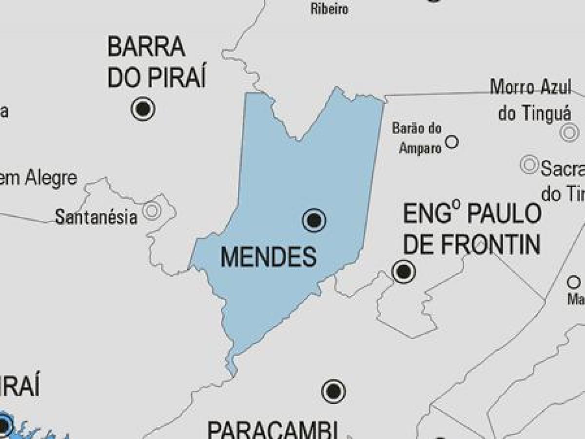 Карта на општина Mendes
