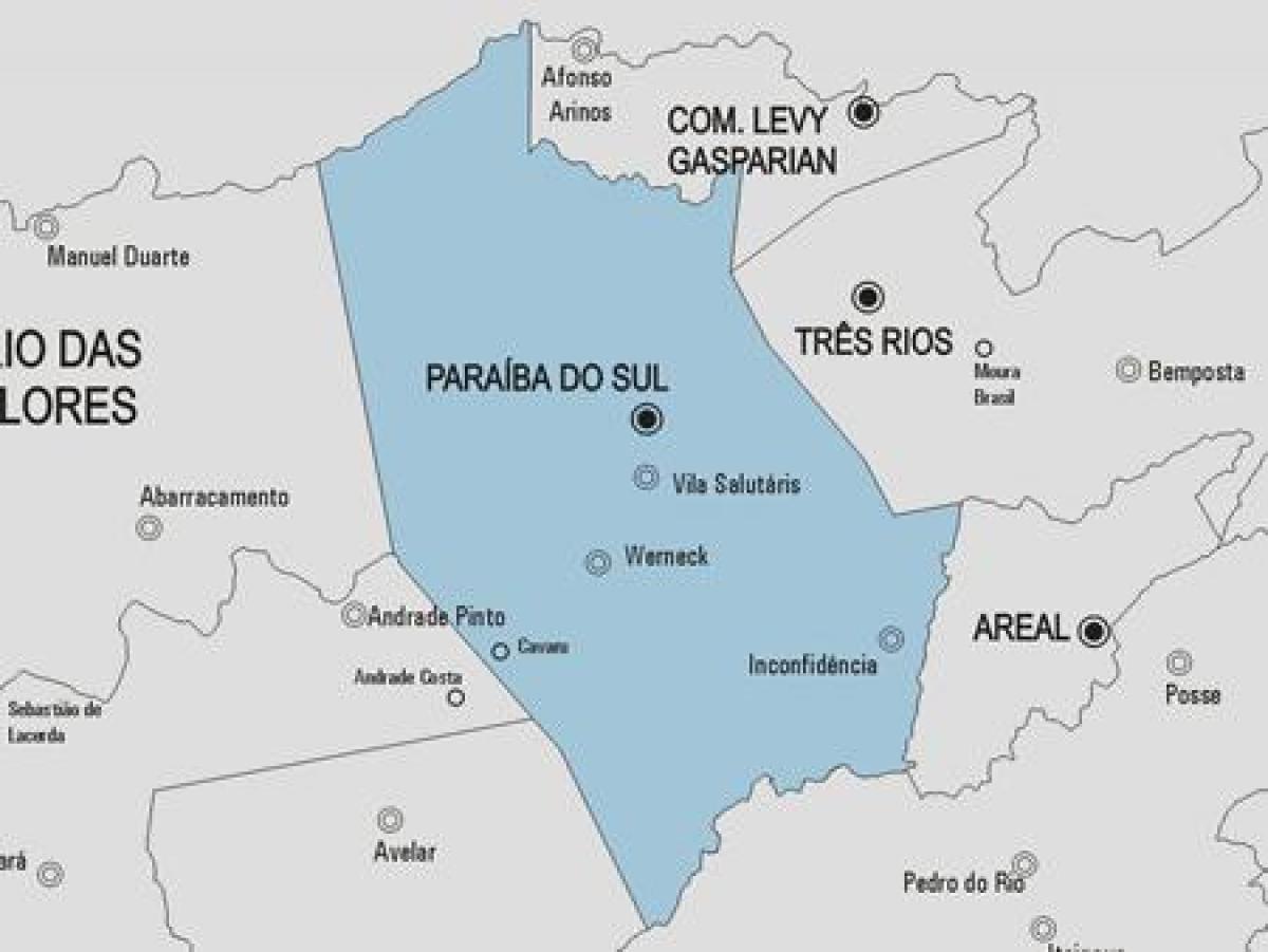 Карта на Paraíba do Sul општината