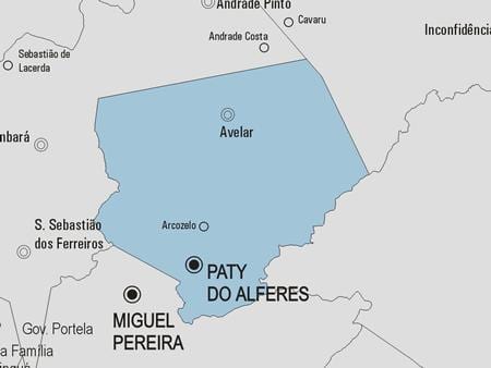 Карта на Paty не Alferes општината