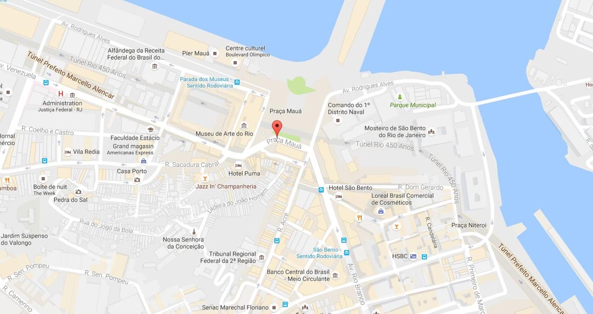 Карта на Praça Mauá