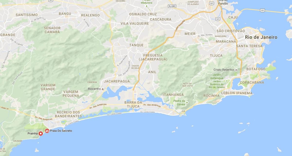 Карта на Prainha плажа