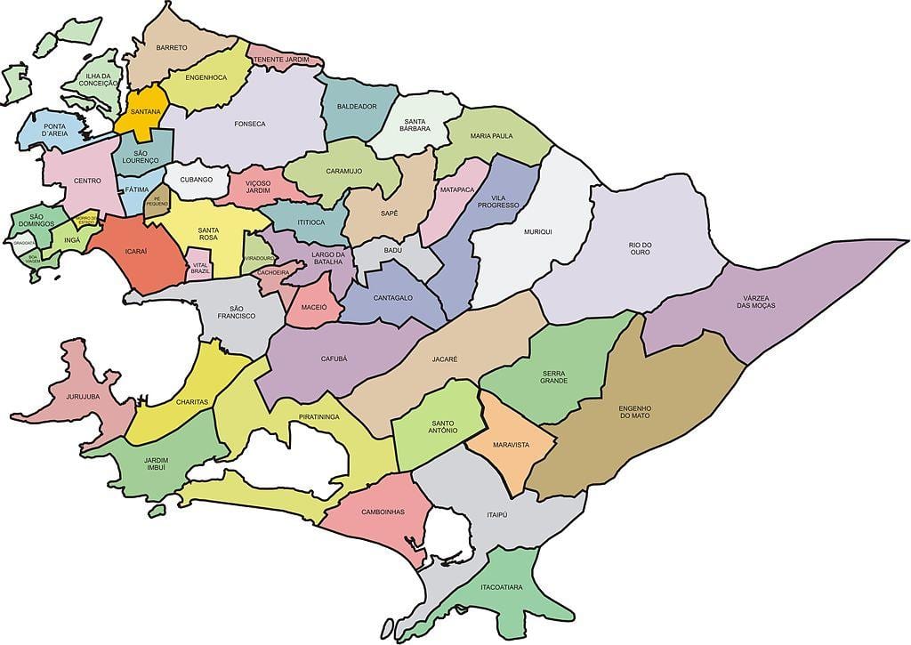 Карта на Quartiers Niterói