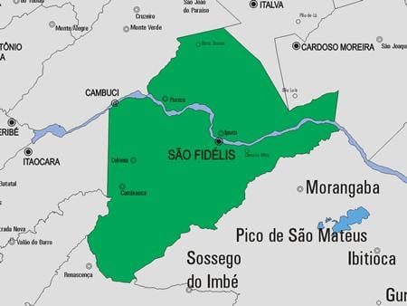 Карта на São Франциско де Itabapoana општината