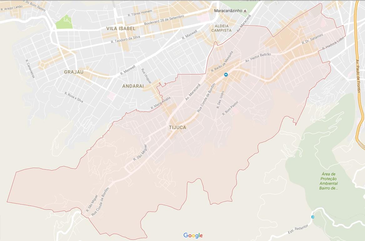 Карта на Tijuca