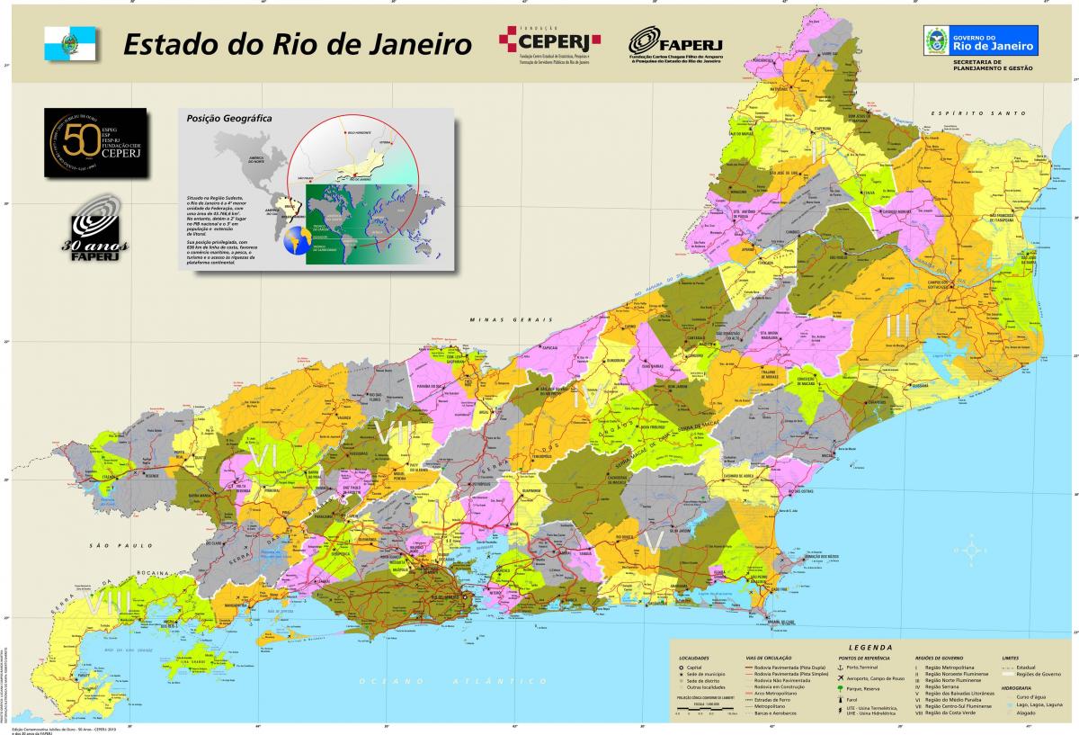 Карта на општините во Рио де Жанеиро
