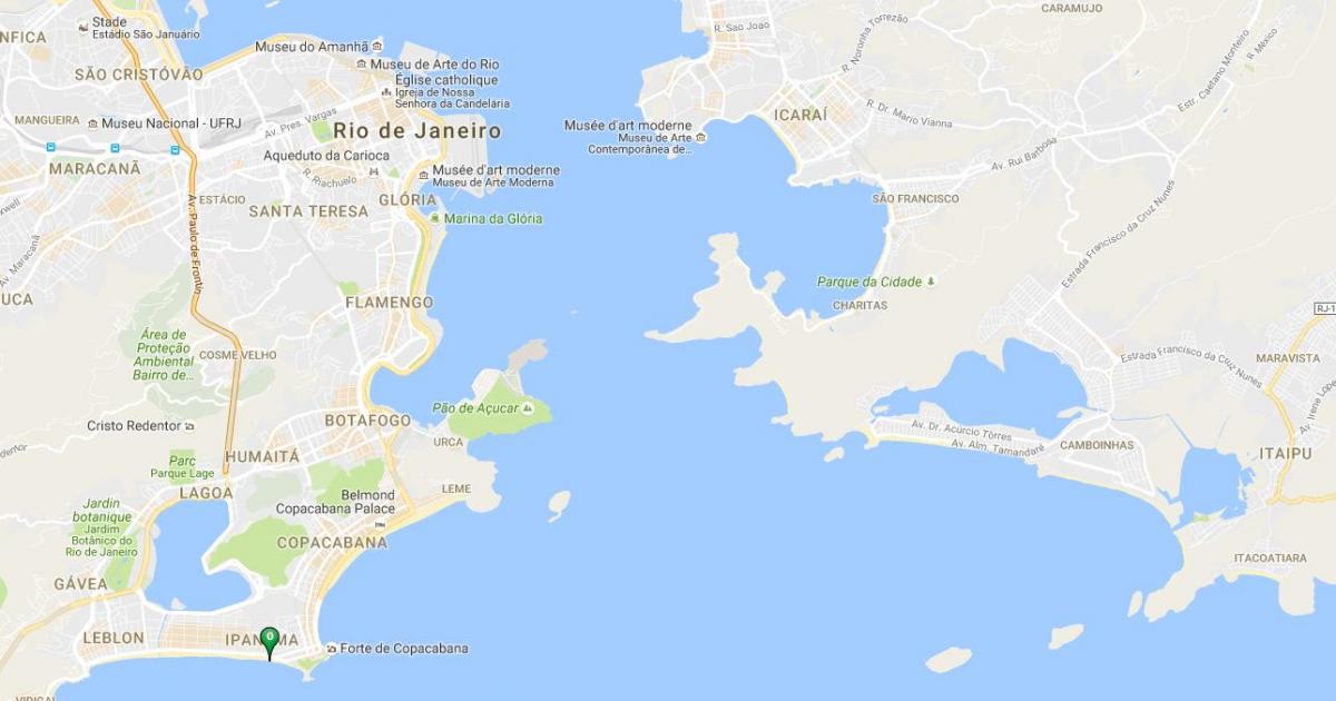 Карта на плажа Ipanema