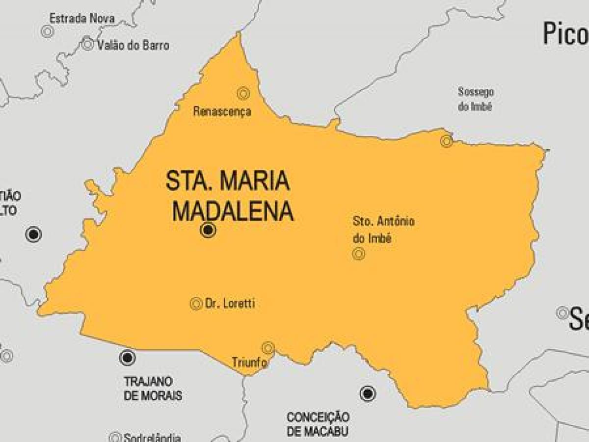 Карта на Санта Марија Madalena општината