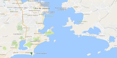 Карта на плажа Arpoador