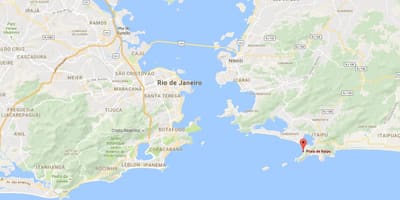 Карта на плажа Itaipú