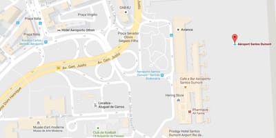 Карта на Сантос Dumont аеродром