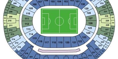 Карта на стадионот Maracanã sièges