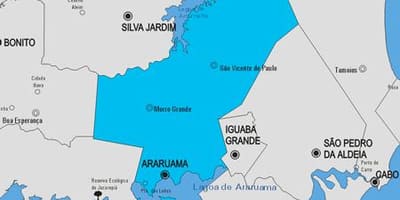 Карта на општина Araruama