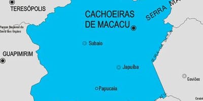 Карта на Cachoeiras де Macacu општината