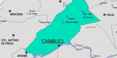 Карта на општина Cambuci