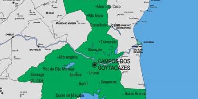 Карта на општина Carapebus