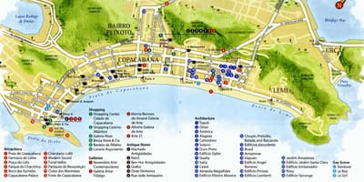 Карта на Copacabana плажа