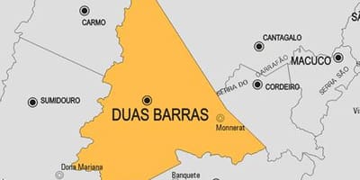 Карта на Duas Barras општината