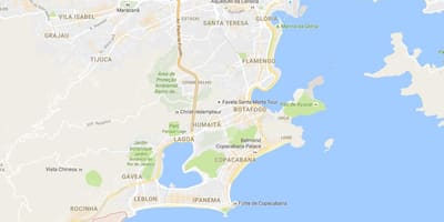 Карта на favela Vidigal