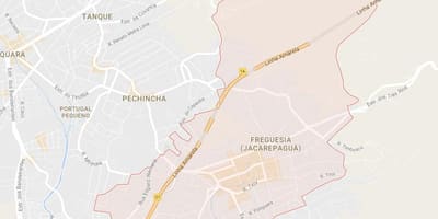 Карта на Freguesia де Jacarepaguá