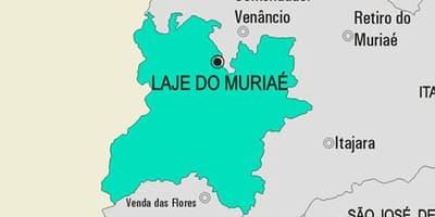 Карта на Laje не Muriaé општината
