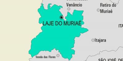 Карта на Laje не Muriaé општината