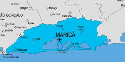 Карта на општина Maricá