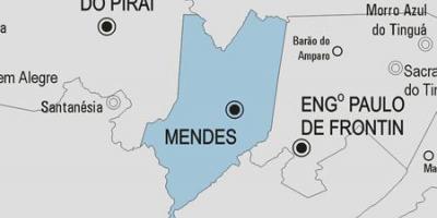 Карта на општина Mendes