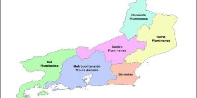 Карта на mesoregions Рио де Жанеиро