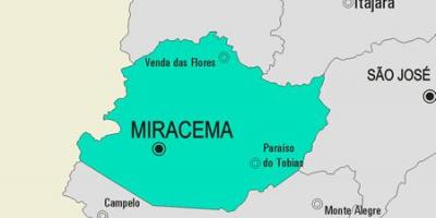 Карта на општина Miracema