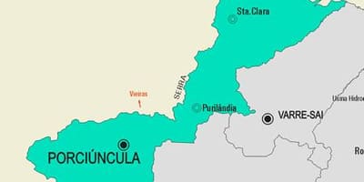 Карта на општина Porciúncula