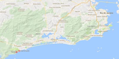 Карта на Prainha плажа