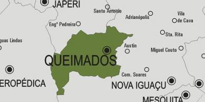 Карта на општина Queimados