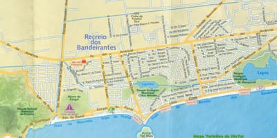 Карта на Recreio плажа
