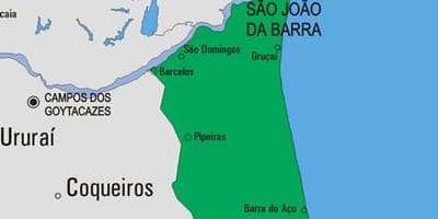 Карта на São João Barra da општината