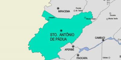 Карта на Santo Antônio де Pádua општината