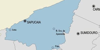 Карта на општина Sapucaia