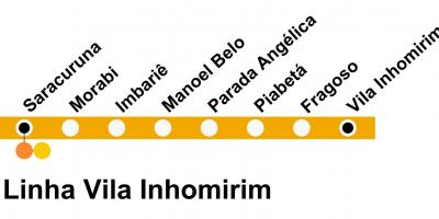 Карта на SuperVia - Линија Вила Inhomirim