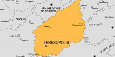 Карта на општина Teresópolis