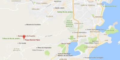 Карта на Tijuca националниот парк