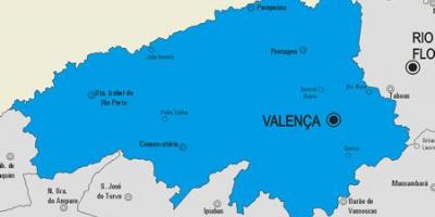 Карта на општина Valença
