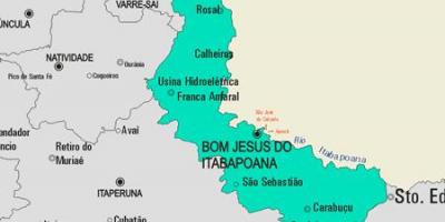 Карта на Бум стори Исус Itabapoana општината