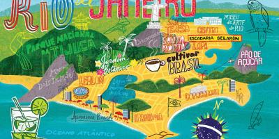 Карта на Рио де Жанеиро позадина