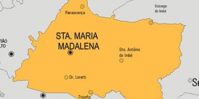 Карта на Санта Марија Madalena општината